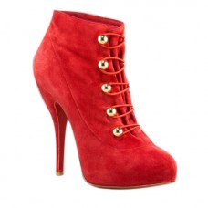 Christian Louboutin Fifre Corset 120mm enkellaarsjes rood