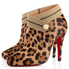 Christian Louboutin Marychal 100mm enkellaarsjes zwart