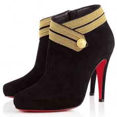 Christian Louboutin Marychal 100mm enkellaarsjes met luipaardprint