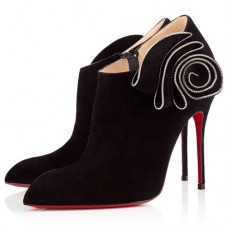 Christian Louboutin Mrs Baba 100mm enkellaarsjes zwart