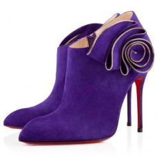 Christian Louboutin Mrs Baba 100mm enkellaarsjes Parme