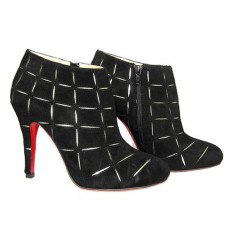Christian Louboutin Globe 100mm enkellaarsjes zwart Christian Louboutin Globe 100mm enkellaarsjes zwart