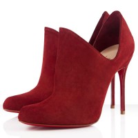 Christian Louboutin Dugueclina 100mm enkellaarsjes rood Christian Louboutin Dugueclina 100mm enkellaarsjes rood
