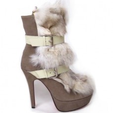 Christian Louboutin Toundra bonten enkellaarsjes 120 mm bruin