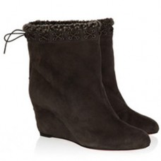 Christian Louboutin Toufure 80mm enkellaarsjes zwart Christian Louboutin Toufure 80mm enkellaarsjes zwart