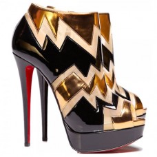 Christian Louboutin Ziggy 140mm enkellaarsjes zwart