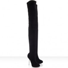 Christian Louboutin Big Lips dijbeenlaarzen 120mm zwart Christian Louboutin Big Lips dijbeenlaarzen 120mm zwart