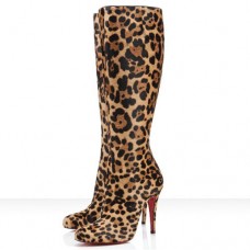 Christian Louboutin Bourge 100mm laarzen met luipaardprint Christian Louboutin Bourge 100mm laarzen met luipaardprint