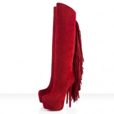 Christian Louboutin Interlopa 160mm laarzen in Marokkaans rood