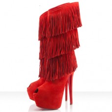 Christian Louboutin Highness Tina 160mm laarzen rood
