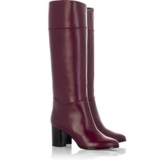 Christian Louboutin Tuba 80mm laarzen bordeauxrood
