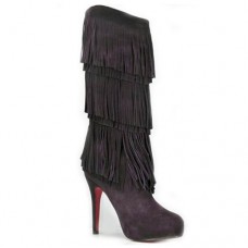 Christian Louboutin Forever Tina 140mm laarzen in de kleur donker parmezaan