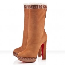Christian Louboutin Step N Roll 140mm laarzen in camelkleur