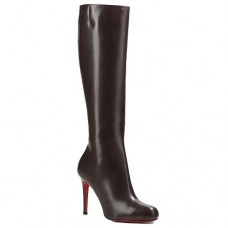 Christian Louboutin Simple Botta 100mm laarzen in chocoladekleur