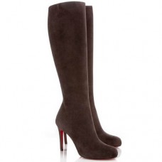 Christian Louboutin Simple Botta 100mm laarzen in chocoladekleur