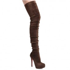 Christian Louboutin Gazolina 140mm laarzen bruin