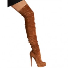 Christian Louboutin Gazolina 140mm laarzen in chocoladekleur