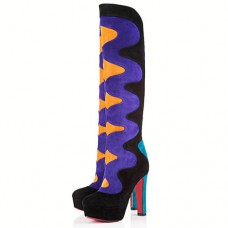 Christian Louboutin Psycho 120mm laarzen met pauwenmotief