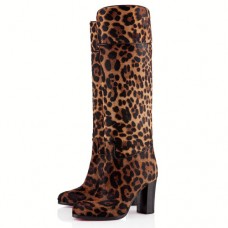 Christian Louboutin Dartata 80mm laarzen met luipaardprint