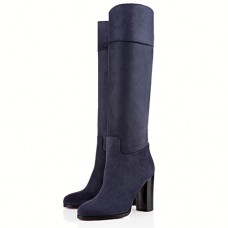 Christian Louboutin Dartata 80mm laarzen in marineblauw