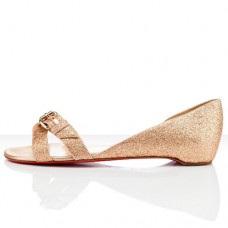Christian Louboutin Atalanta platte sandalen in nude Christian Louboutin Atalanta platte sandalen in nude