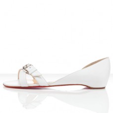 Christian Louboutin Atalanta platte sandalen wit Christian Louboutin Atalanta platte sandalen wit