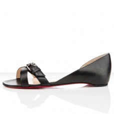 Christian Louboutin Atalanta platte sandalen zwart Christian Louboutin Atalanta platte sandalen zwart