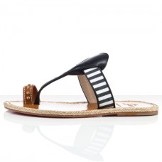 Christian Louboutin Hola nina platte sandalen in marineblauw Christian Louboutin Hola nina platte sandalen in marineblauw