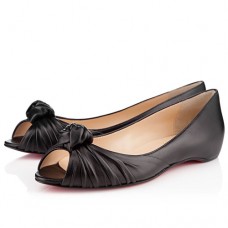 Christian Louboutin Turban Nappa Ballerina's Zwart