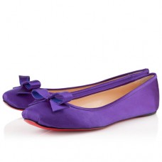 Christian Louboutin Boudoir Satijnen Ballerina's Parme Christian Louboutin Boudoir Satijnen Ballerina's Parme