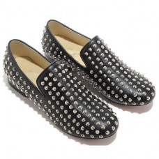 Christian Louboutin Rolling Spikes loafers zwart