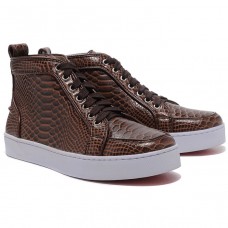 Christian Louboutin Louis Python sneakers bruin Christian Louboutin Louis Python sneakers bruin