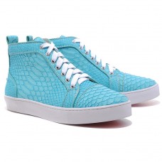 Christian Louboutin Louis Python sneakers blauw Christian Louboutin Louis Python sneakers blauw