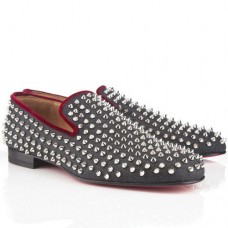 Christian Louboutin Rollerboy Spikes Loafers in marineblauw