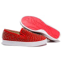Christian Louboutin Roller Boat Loafers Rood Christian Louboutin Roller Boat Loafers Rood