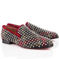 Christian Louboutin Rollerboy Spikes Loafers Rood