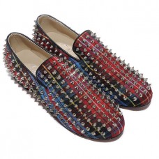 Christian Louboutin Rollerboy Spikes Loafers Rood
