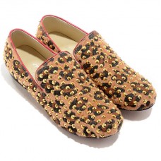 Christian Louboutin Rollerboy Spikes Loafers Leopard