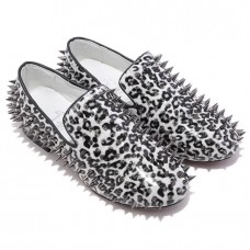 Christian Louboutin Rollerboy Spikes Loafers wit