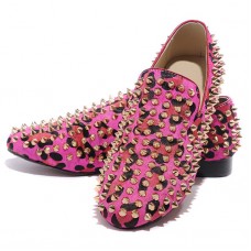 Christian Louboutin Rollerboy Spikes Loafers Rose Matador