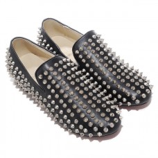 Christian Louboutin Rollerboy Silver Spikes loafers zwart Christian Louboutin Rollerboy Silver Spikes loafers zwart