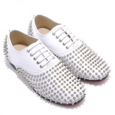 Christian Louboutin Rollerboy Spikes Loafers wit