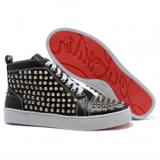 Christian Louboutin Louis Silver Spikes sneakers zwart