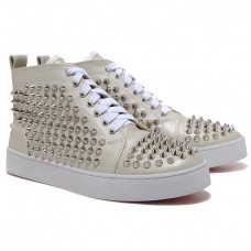 Christian Louboutin Louis Silver Spikes sneakers in beige Christian Louboutin Louis Silver Spikes sneakers in beige