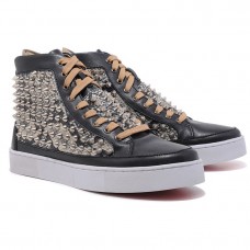 Christian Louboutin Louis Spikes sneakers zwart