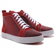 Christian Louboutin Louis Strass sneakers rood