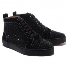Christian Louboutin Louis Strass sneakers zwart