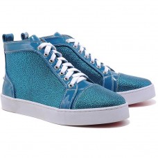 Christian Louboutin Louis Strass sneakers blauw