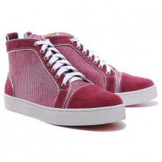 Christian Louboutin Louis sneakers met strasssteentjes, rood