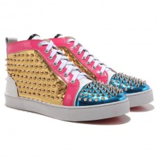 Christian Louboutin Louis Spikes sneakers in het blauw